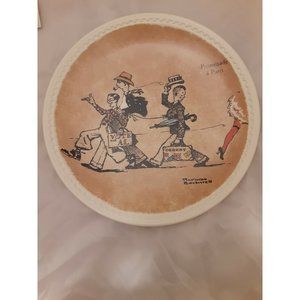 NEWELL POTTERY CO - NORMAN ROCKWELL - PROMENADE A PARIS COLLECTOR PLATE